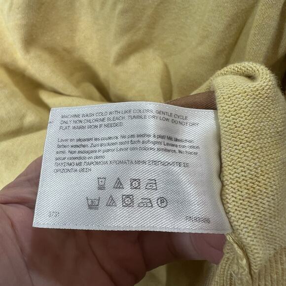 Brooks Brothers Supima Cotton Men’s Sweater Size L Butter Yellow Business Preppy - Picture 4 of 7